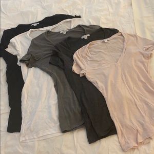 5 James Perse T-Shirts - sizes 1-3